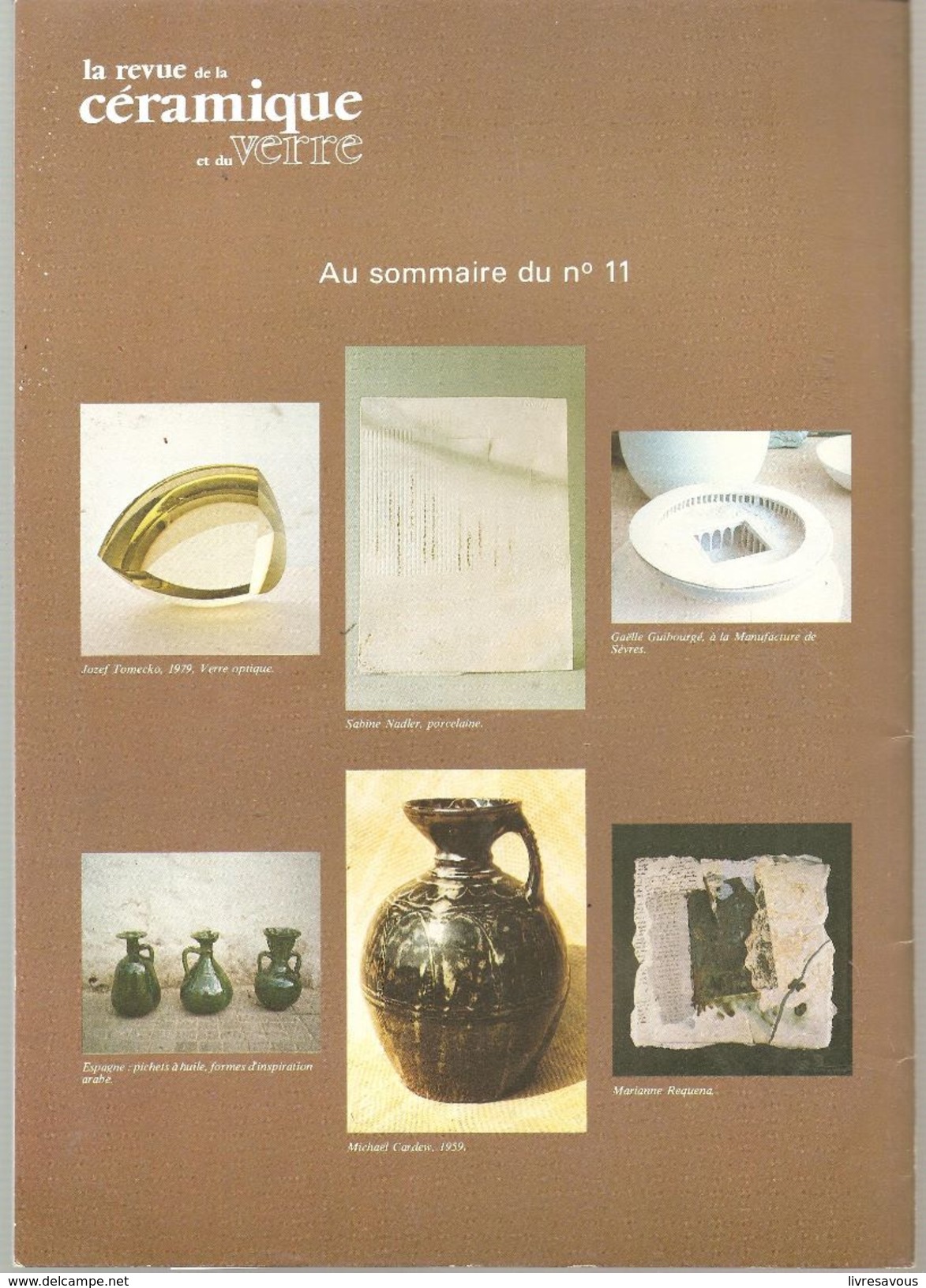 La Revue De La Céramique Et Du Verre N°11 Juillet-août 1983 Josef Tomecko 1979 Verre Optique - Collectors