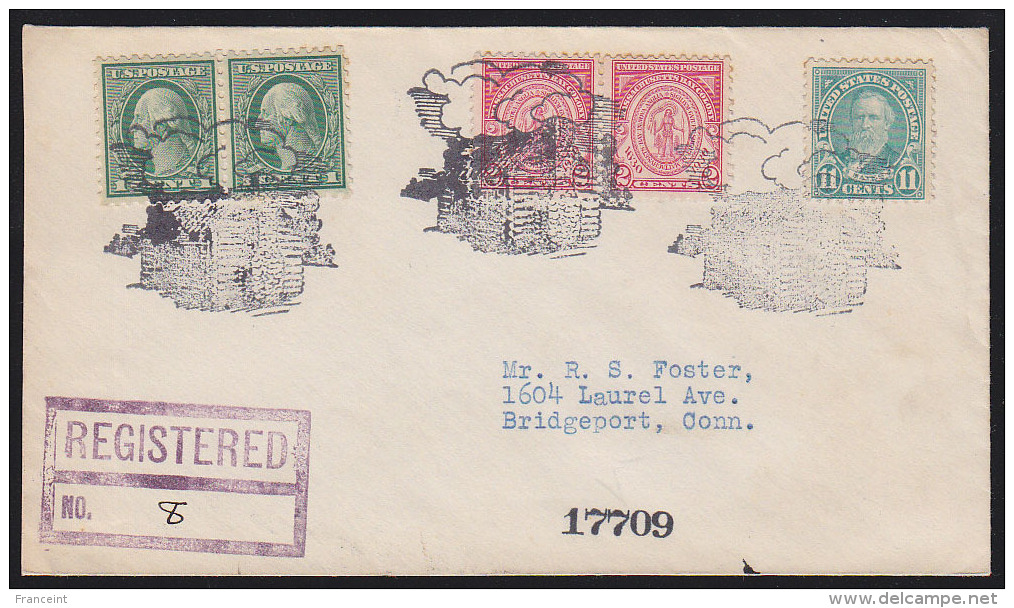 U.S.A. (1931) Log Cabin*. Clouds*.  Fancy Cancel From Log Cabin, California.  Three Lovely And Very Detailed Strikes In - Otros & Sin Clasificación