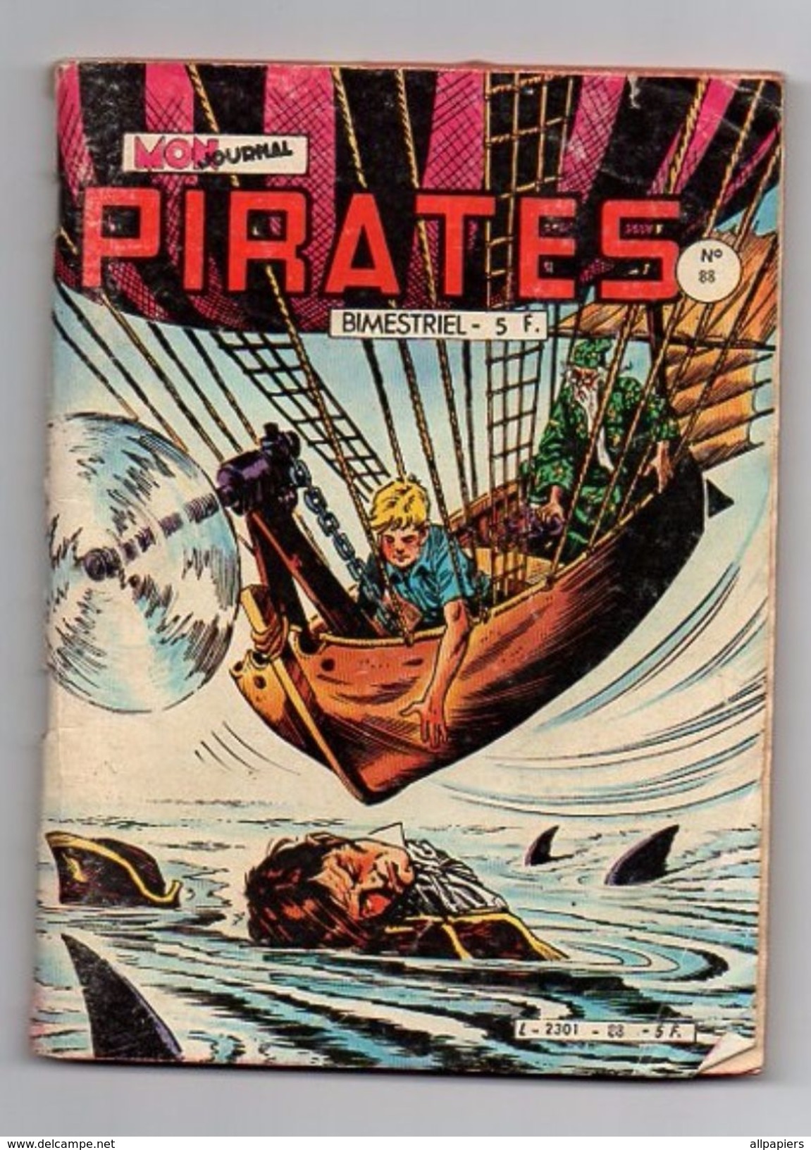 Petit Format BD Pirates N°88 Capt'ain Rik-Erik Enterrement à Merengué - Capitaine Fantôme - Crochet Le Borgne De 1982 - Mon Journal