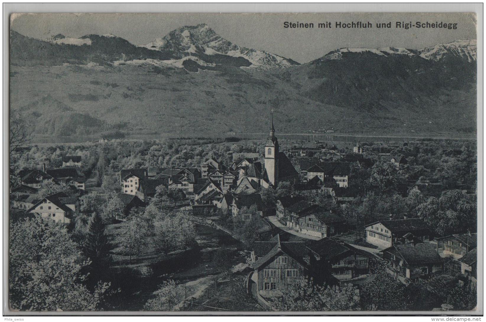 Steinen Mit Hochfluh Und Rigi-Scheidegg - Photo: Franz Beeler No. 1805 - Steinen