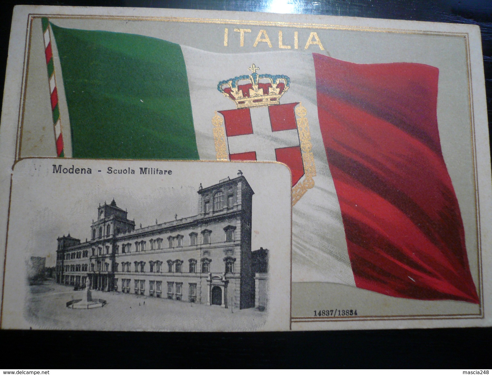 Modena Bandiera Anno 1911 Colonialismo Italiano Usata 1910 - Modena