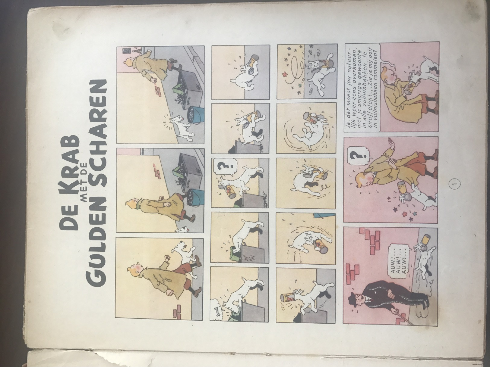 De Krab Met De Gulden Scharen (Le Crabe Aux Pinces D'Or - Edition 1947 - Tintin
