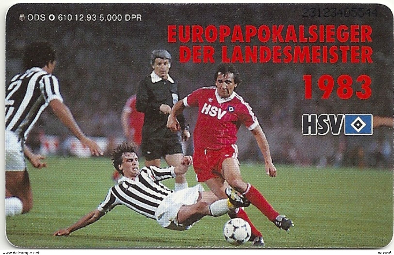 Germany - HSV 1983 - Football - O 0610 - 12.93, 6DM, 5.000ex, Used - O-Series: Kundenserie Vom Sammlerservice Ausgeschlossen