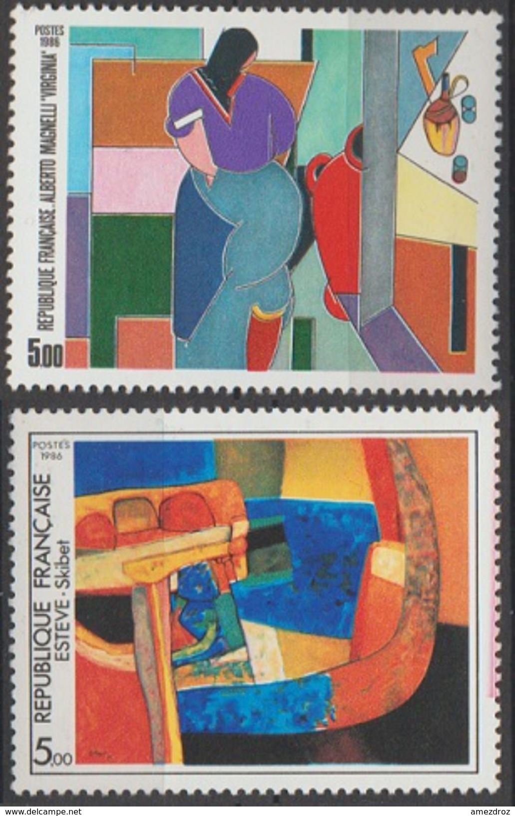 France 1986 N° 2413-2414  NMH Tableaux (E10) - Unused Stamps