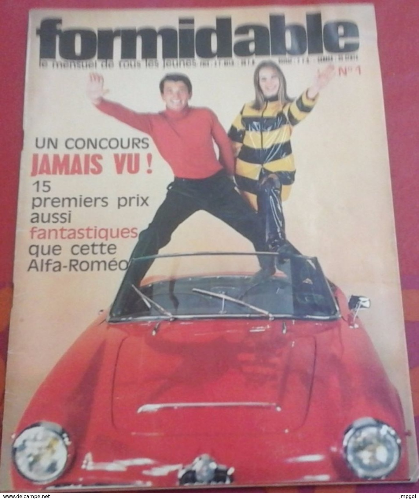 Formidable N° 1 Octobre 1965 Marianne Faithfull,Sandie Shaw, Jean Paul BELMONDO, France GALL - Musique