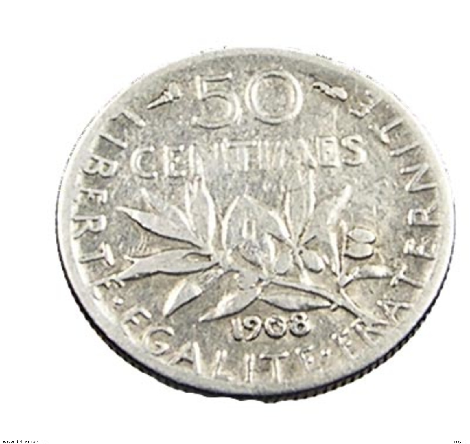 50 Centimes - Semeuse  - France - 1908 - Argent  -TB - - Andere & Zonder Classificatie