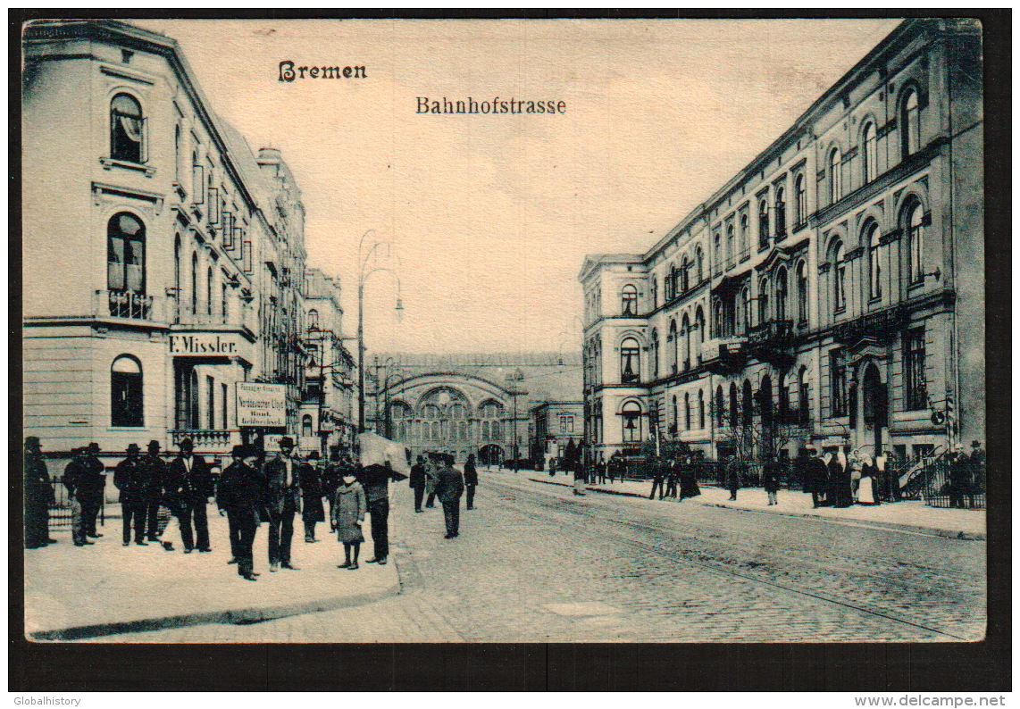 DD1520 BREMEN BAHNHOFSTRASSE STATION POSTCARD - Bremen