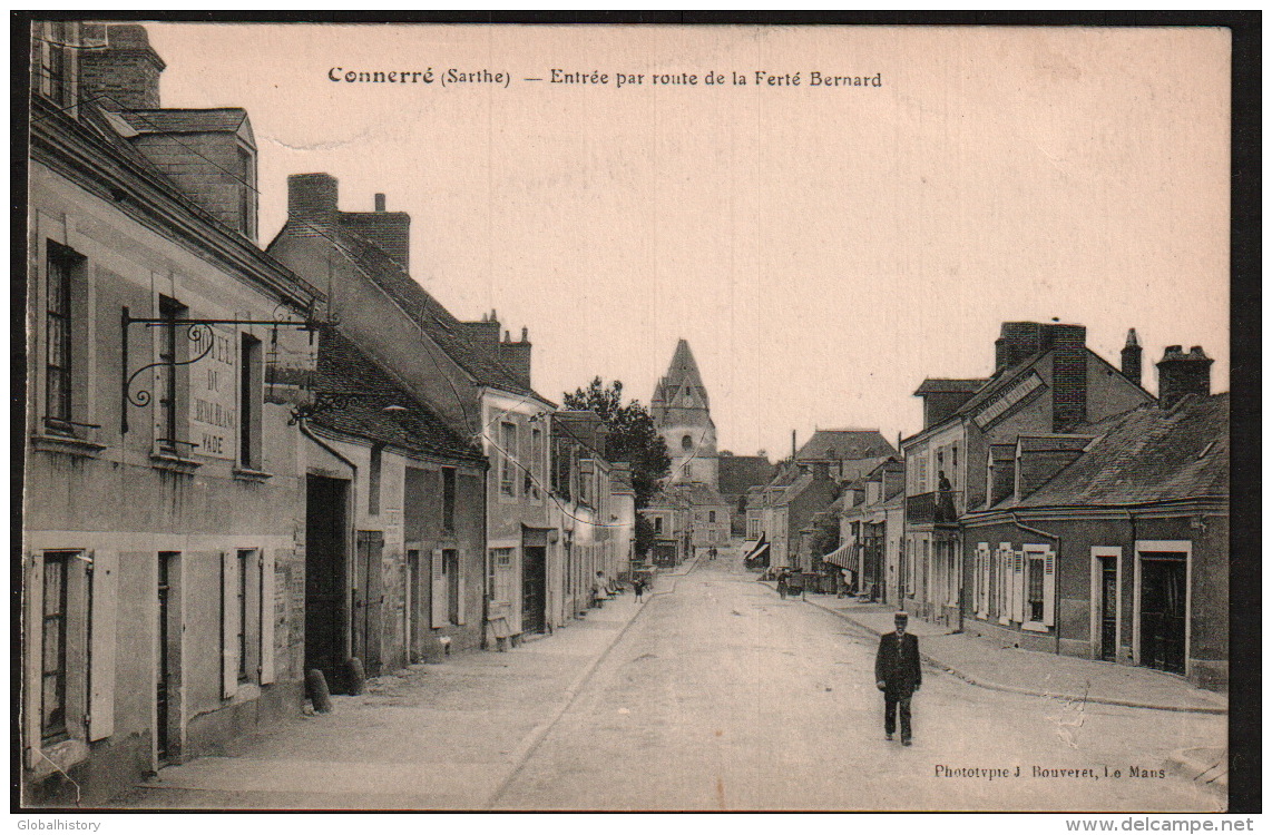 DD1511 FRANCE CONNERRE ARTHE ENTRE PAR ROUTE DE LA FERTE BERNARD POSTCARD - Connerre