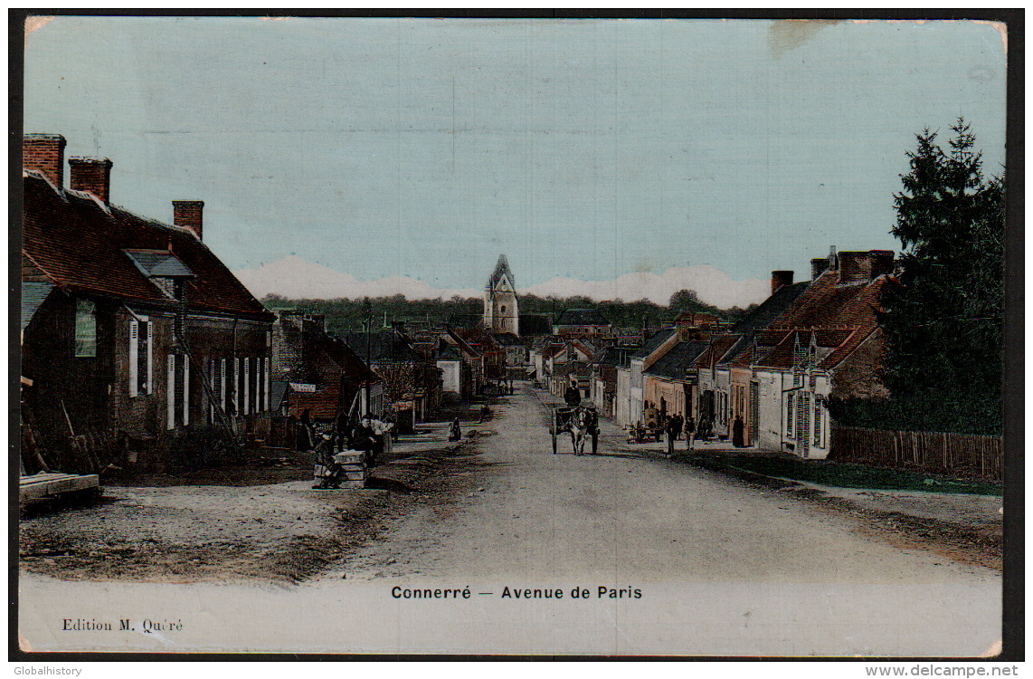 DD1507 FRANCE SARTHE CONNERRE AVENUE DE PARIS  POSTCARD - Connerre