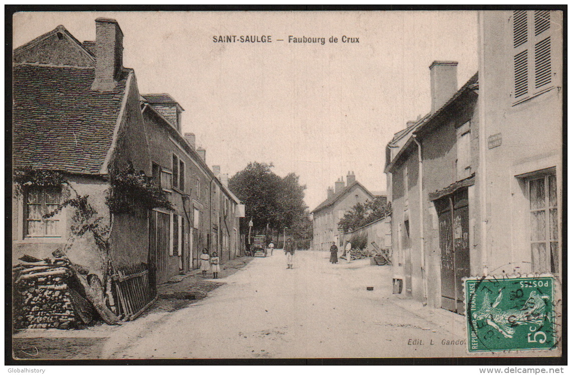 DD1501  FRANCE SAINT SAULGE FAUBOURG DE CRUX  POSTCARD - Sonstige & Ohne Zuordnung