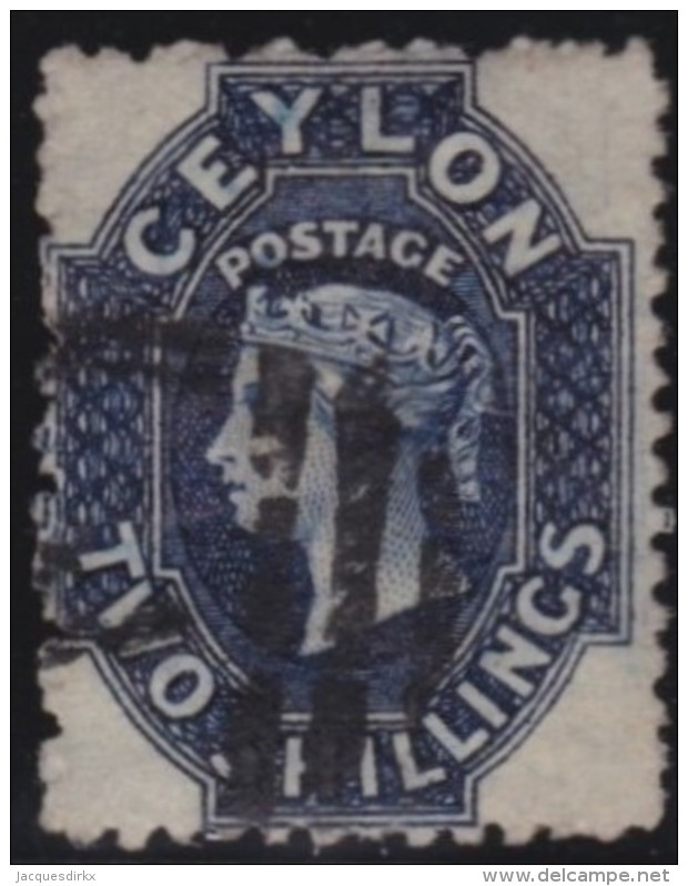 Ceylon          .   Yvert   42       .        O      .   Gebruikt    .     /    .     Cancelled - Ceylon (...-1947)