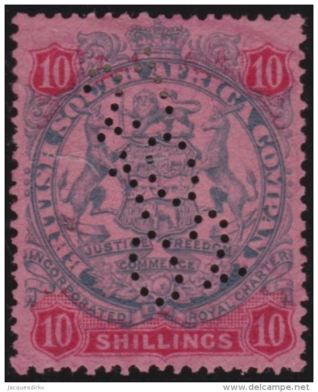 South  Africa       .   Yvert   41  Perfin        .        O      .   Gebruikt    .     /    .     Cancelled - Nieuwe Republiek (1886-1887)