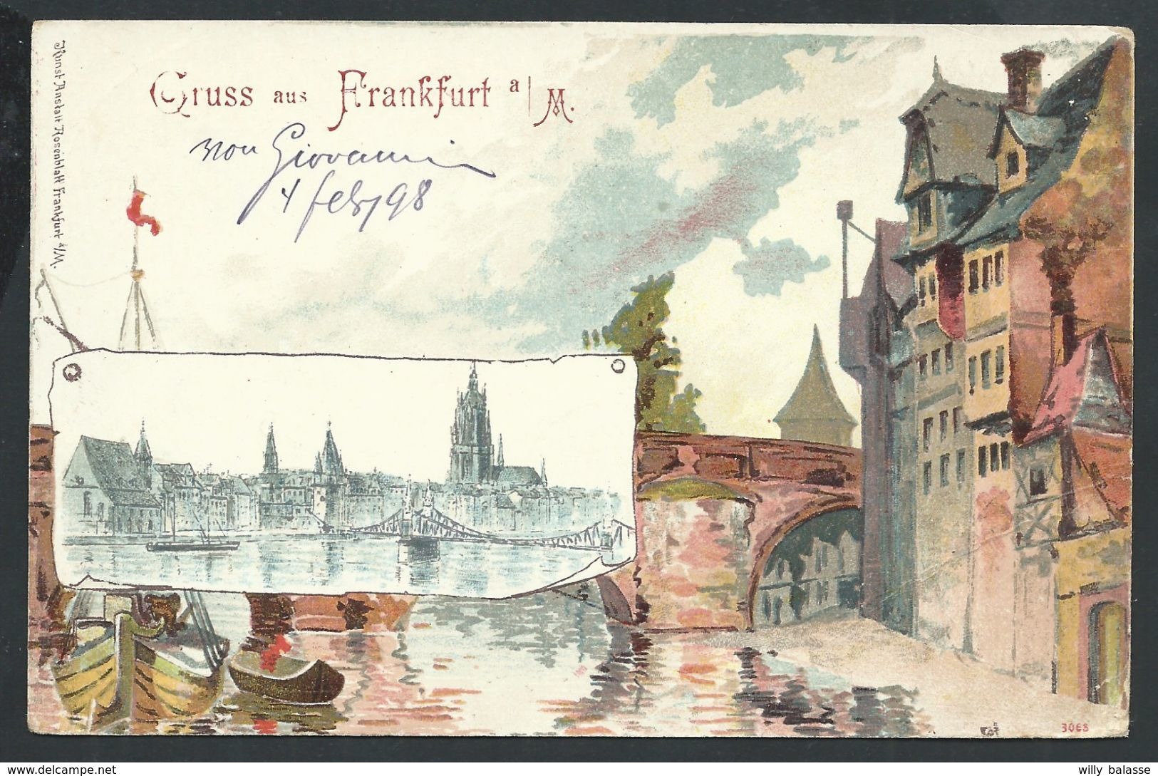 +++ CPA - Allemagne - GRUSS Aus FRANKFURT A / MAIN - 1898  // - Frankfurt A. Main