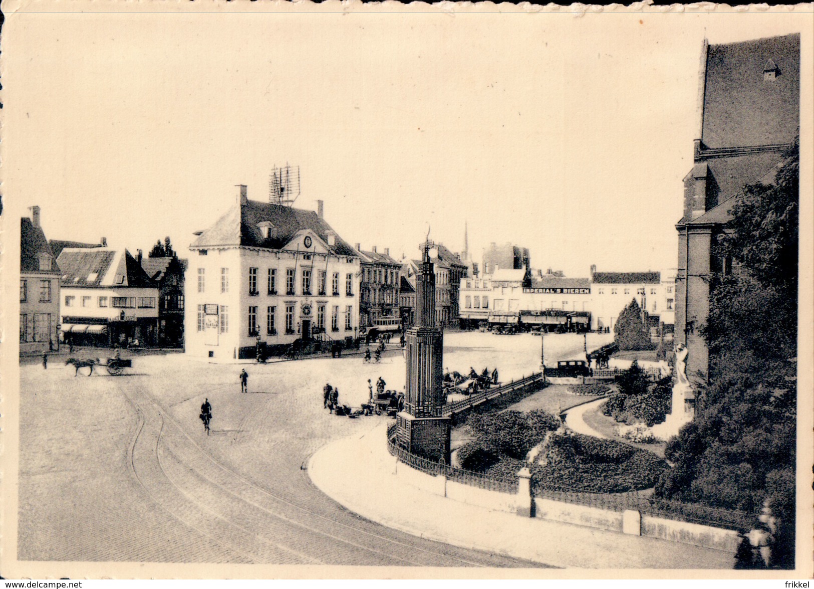 Turnhout Erekaart Stadsjongensschool Prinsenstraat 1953 Stadhuis Markt - Turnhout