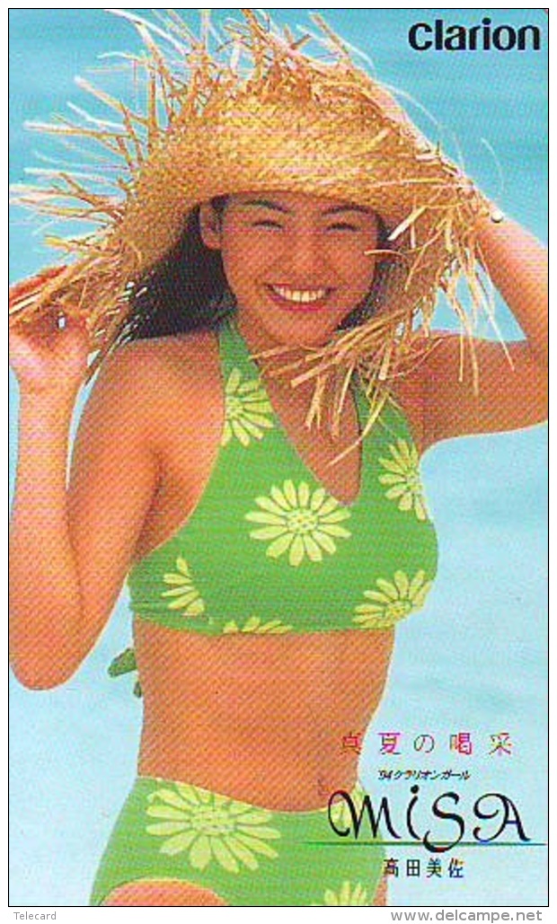 Télécarte Japon EROTIQUE (5944) EROTIC * CLARION * Japan * ACTRESS * TK * BIKINI  GIRL * BATHCLOTHES * FEMME * SEXY LADY - Mode