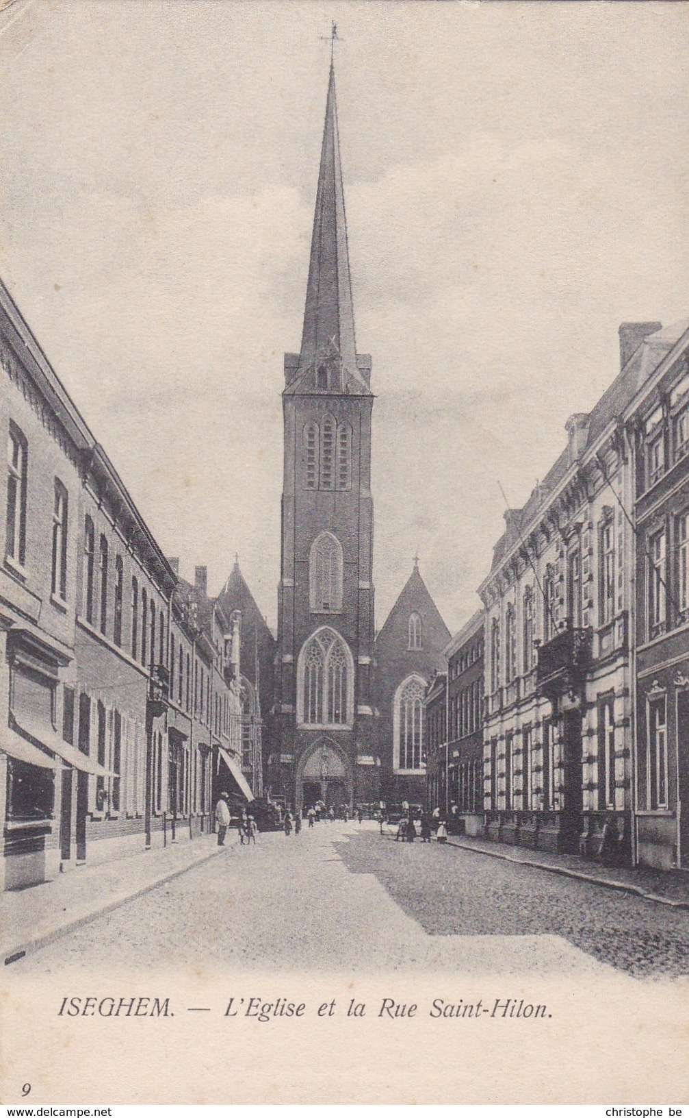 Izegem, Iseghem, L'Eglise Et La Rue Saint Hilon (pk36689) - Mouscron - Moeskroen