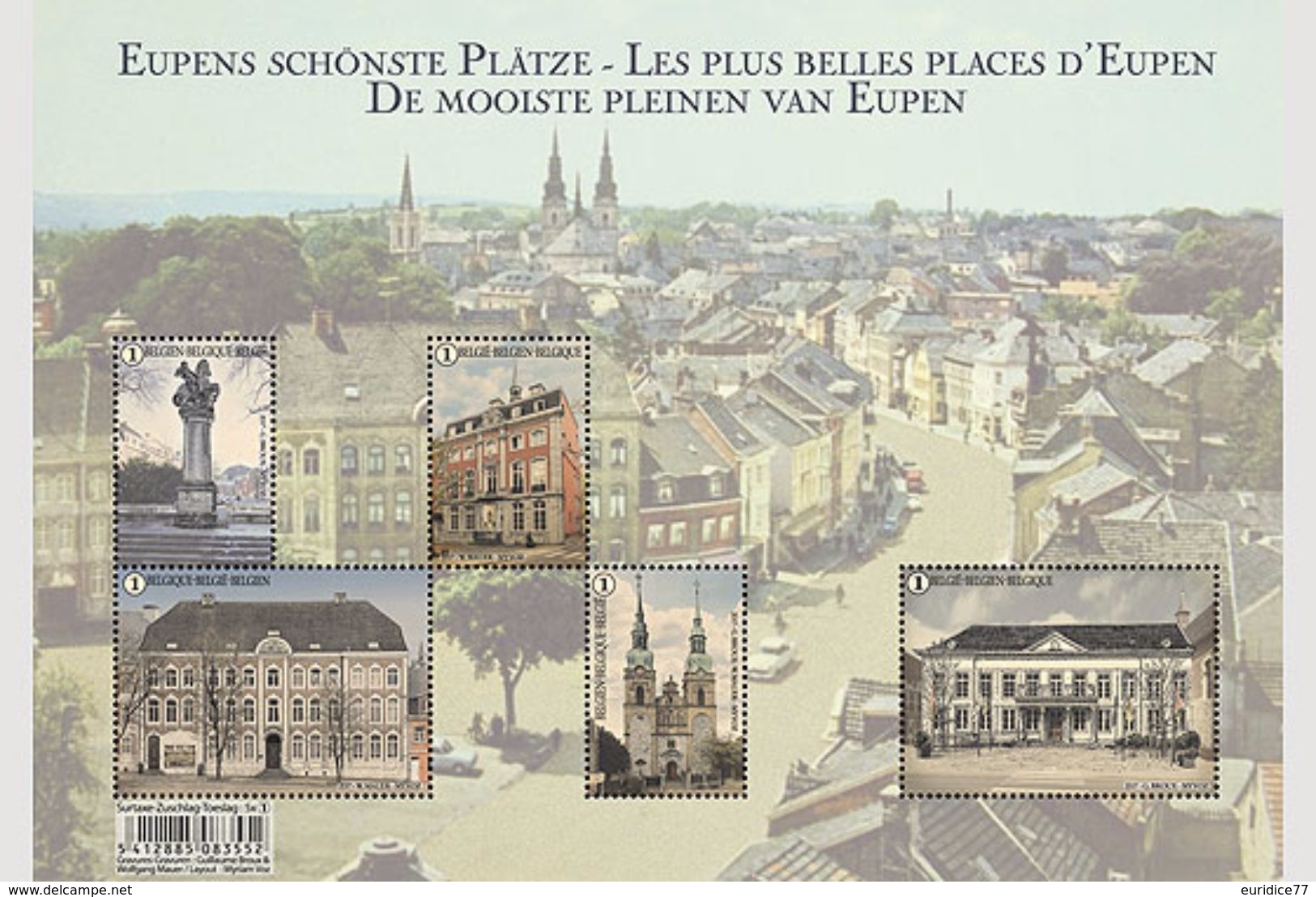 Belgium 2017 - Marketplaces In Eupen Souvenir Sheet Mnh - Ongebruikt