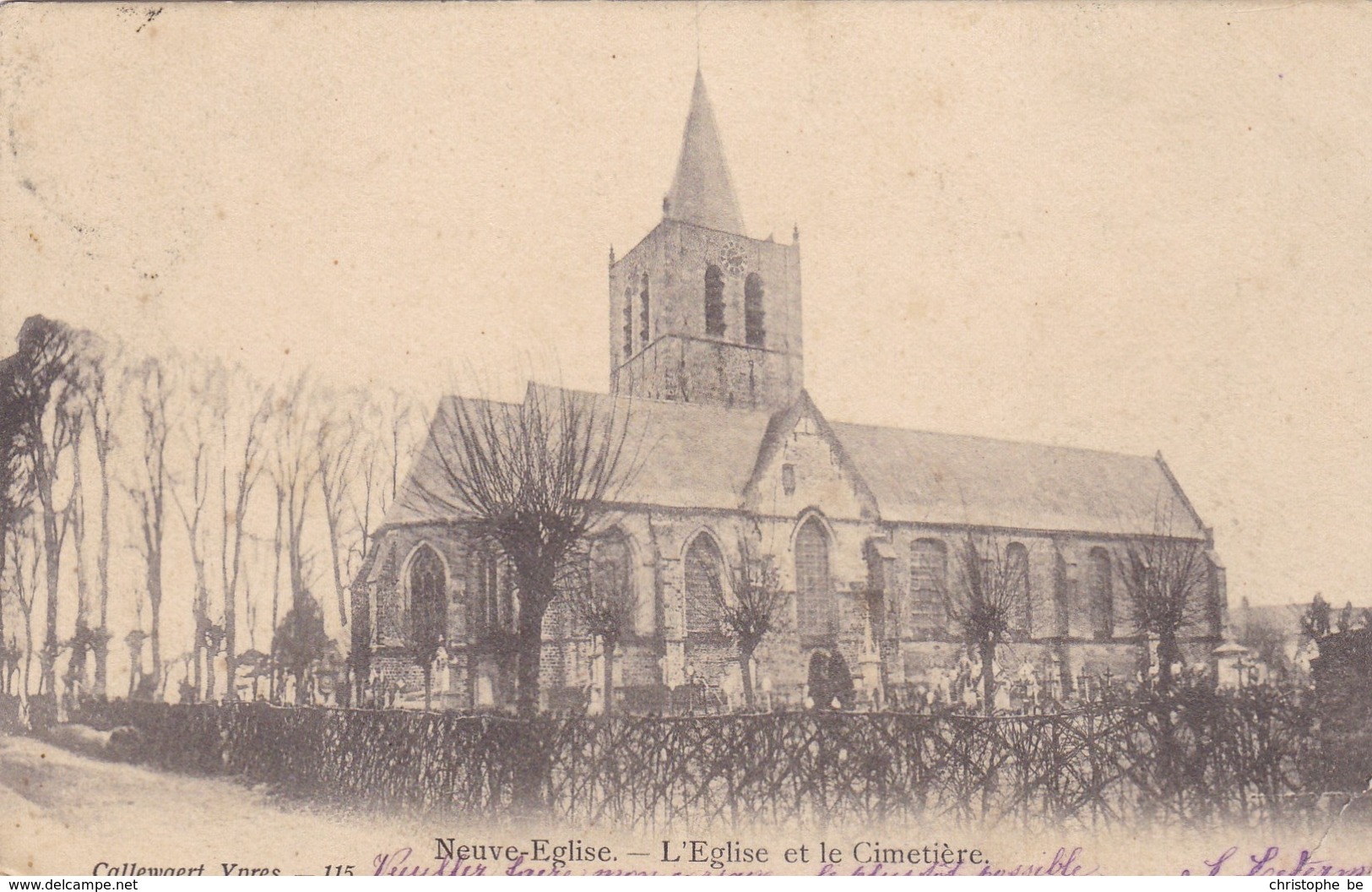 Neuve Eglise (Heuvelland) L'Eglise Et Le Cimetière, Nieuwkerke (pk36708) - Heuvelland