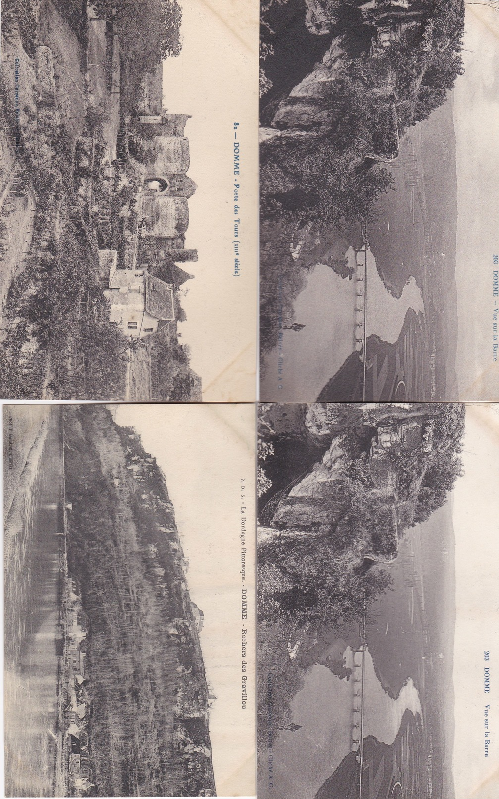 DOMME ,dordogne ,LOT DE 10 CARTES POSTALES ANCIENNES ,toutes scannées