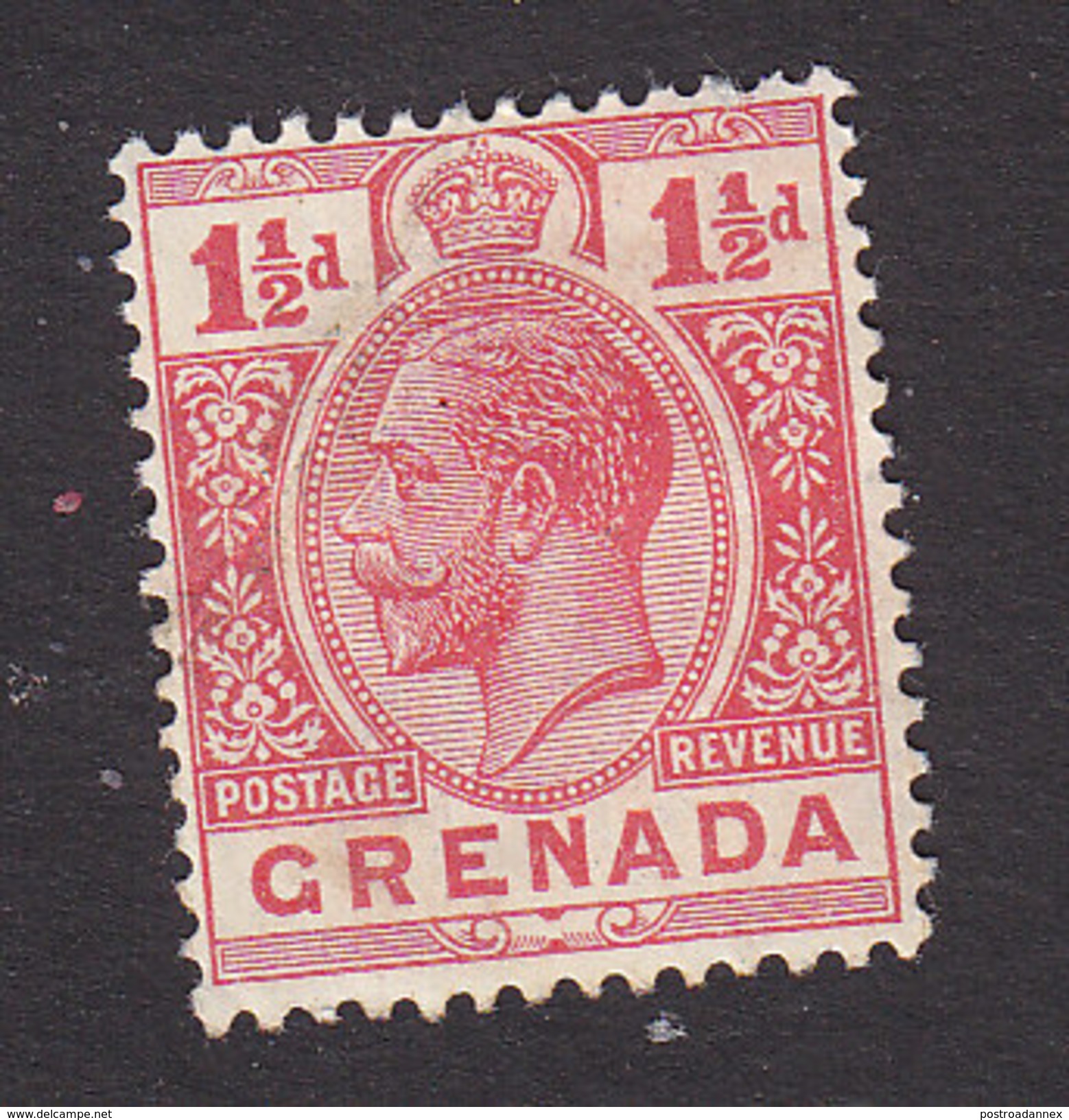 Grenada, Scott #94, Mint Hinged, King George V, Issued 1921 - Grenade (...-1974)