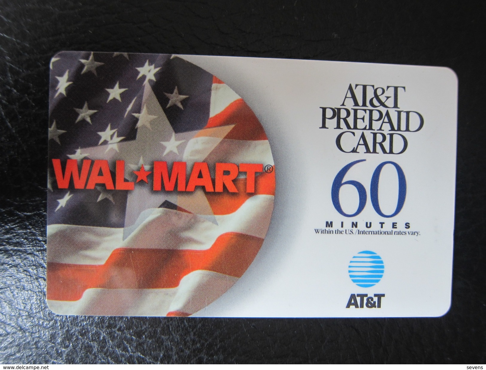 Wal-Mart, 60 Minutes Prepaid Phone Card, With Magnetic Stripe - AT&T