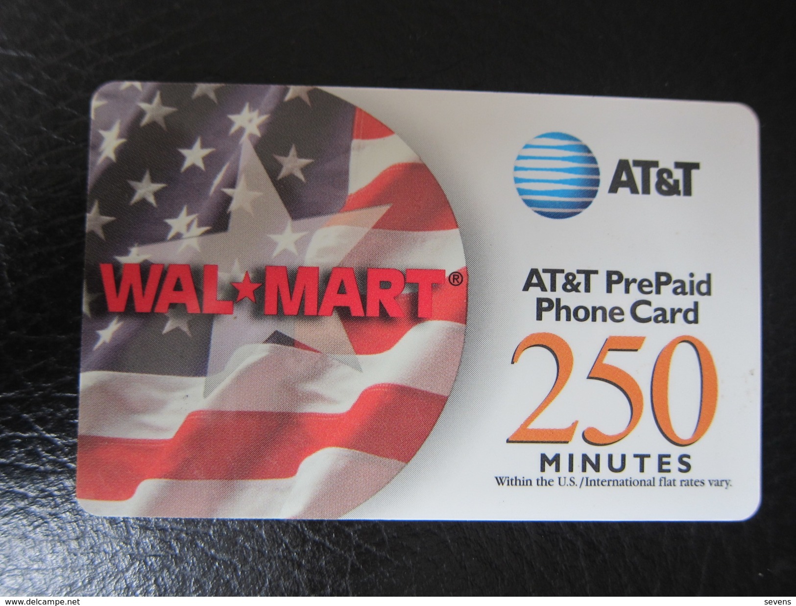 Wal-Mart, 250 Minutes Prepaid Phone Card, With Magnetic Stripe - AT&T