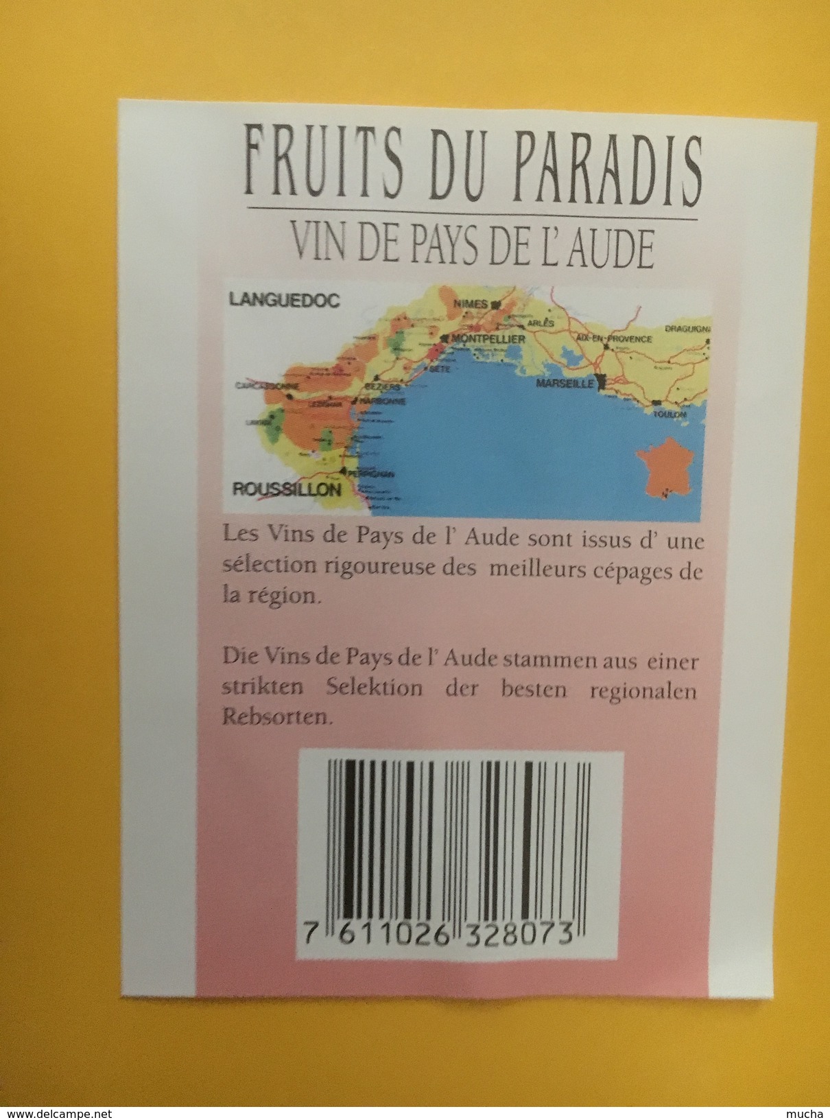 4306 - Fruits Du Paradis 1994 Rosé Vin De Pays De L'Aude - Rosés