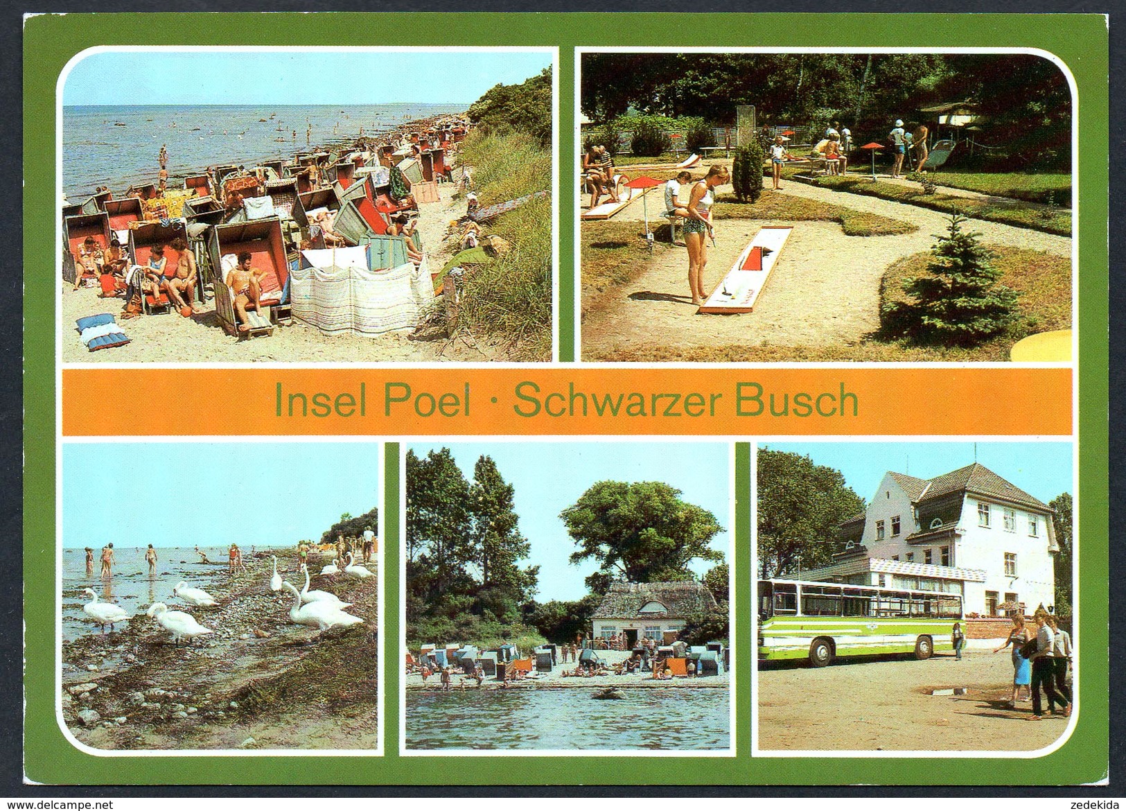 A5020 - Alte MBK Ansichtskarte - Insel Poel - Schwarzer Busch - Ikarus Gaststätte FDGB Heim Freundschaft - TOP - Wismar