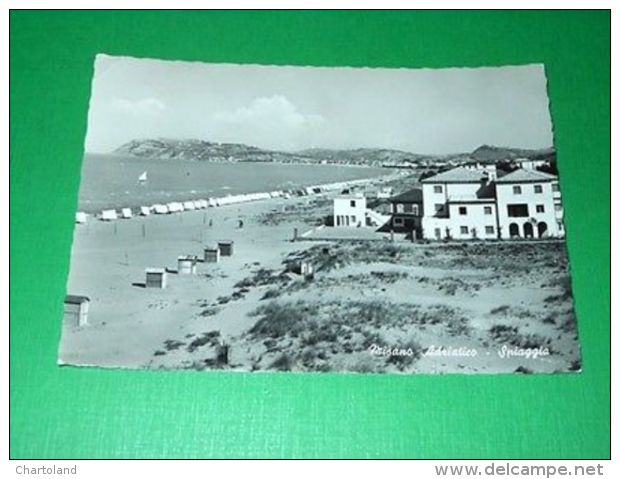 Cartolina Misano Adriatico - Spiaggia 1954 - Rimini