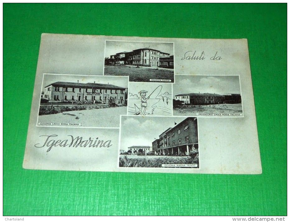 Cartolina Saluti Da Igea Marina - Vedute Diverse -- 1955 Ca - Rimini