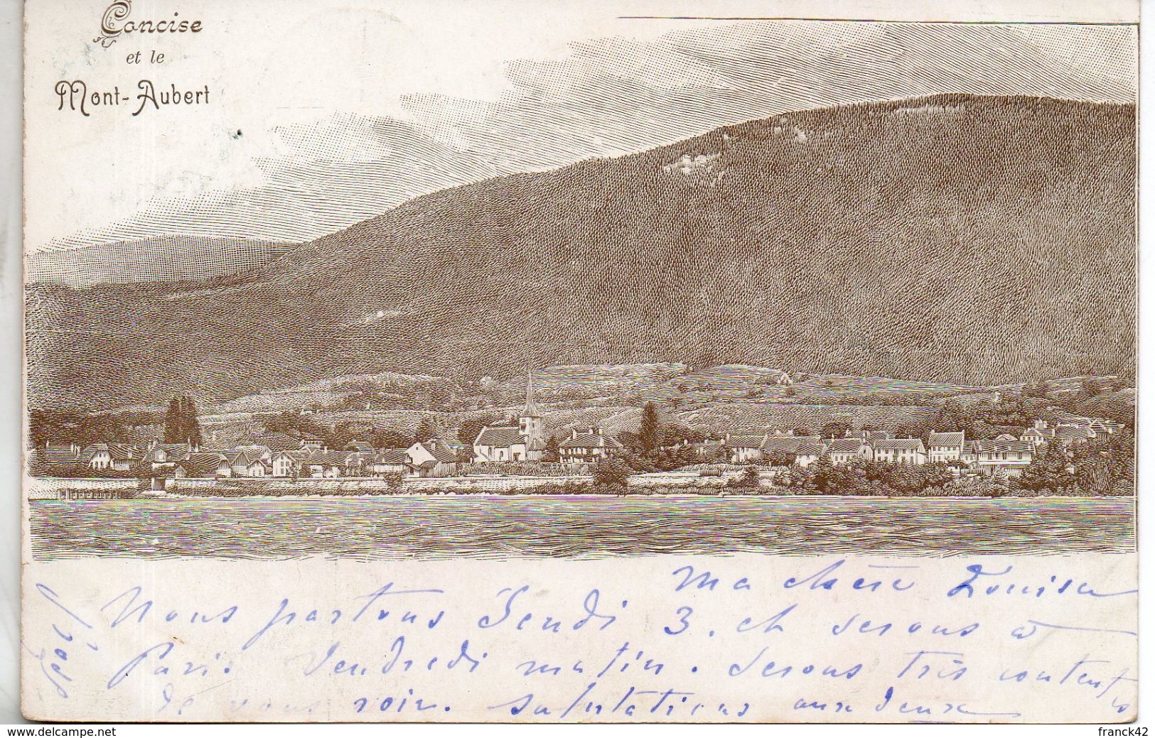 Suisse. Concise Et Le Mont Aubert - Concise