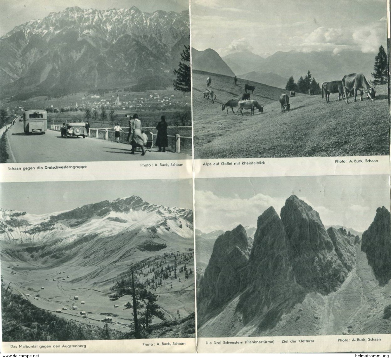 Fürstentum Liechtenstein 50er Jahre - Faltblatt Mit 16 Abbildungen - Fotos A. Buck-Schaan H. Gross St.-Gallen W. Flaig-V - Dépliants Touristiques