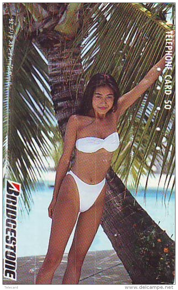 Télécarte Japon EROTIQUE (5962) EROTIC * BRIDGESTONE * Japan * ACTRESS * TK * BIKINI * BATHCLOTHES * FEMME * SEXY LADY - Mode