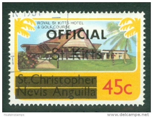 St Kitts: 1980   Pictorial 'Official' OVPT  SG O5A   45c   [with Wmk]     Used - St.Kitts And Nevis ( 1983-...)