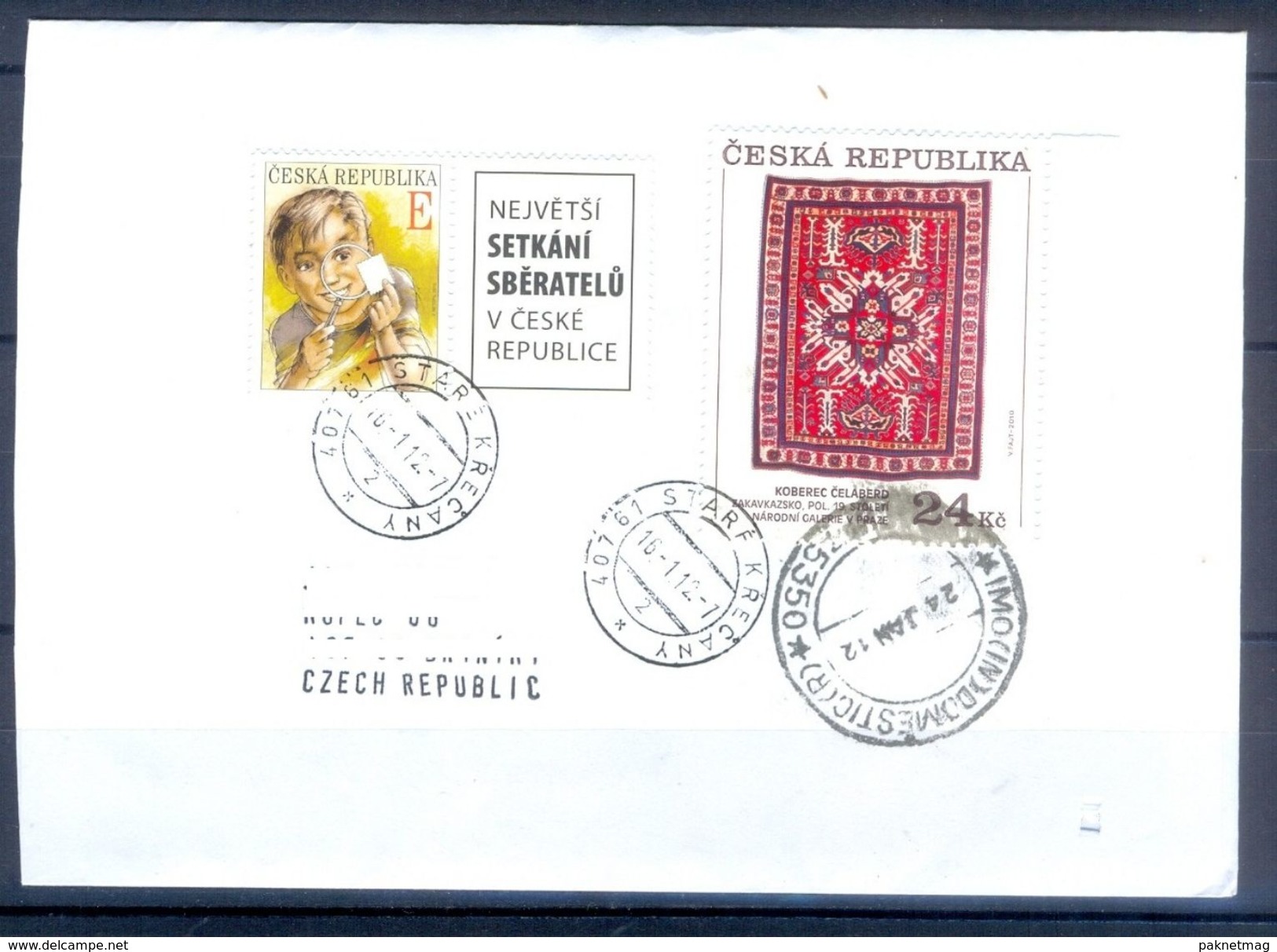 D762- Postal Used Cover. Posted From Czech Republic To Pakistan. Joint Issue. Stamp On Stamp. - Other & Unclassified