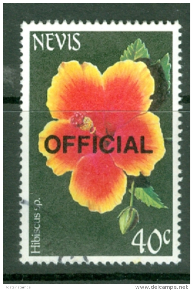 Nevis: 1985   Flowers 'Official' OVPT   SG O32    40c   Used - St.Kitts En Nevis ( 1983-...)