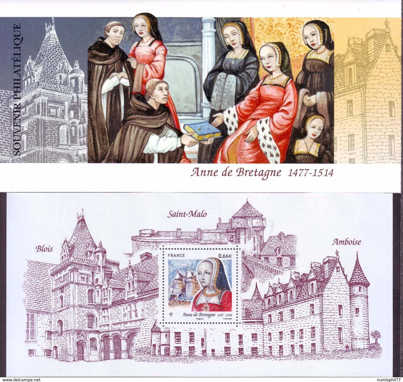 FRANCE 2014 - Bloc Souvenir Anne De Bretagne 1477-1514  - Neuf ** - Souvenir Blocks & Sheetlets