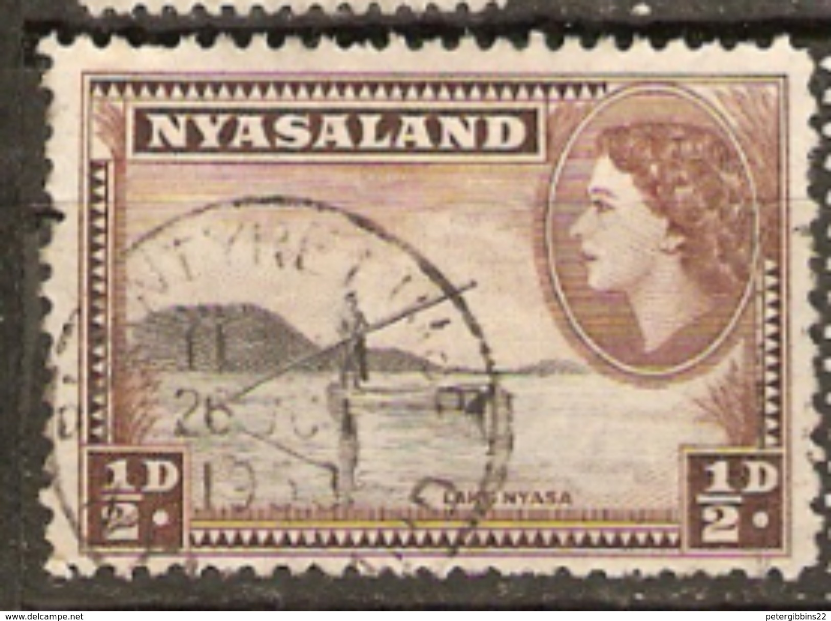 Nyasaland 1953 SG 173 1/2d Perf 12 Fine Used - Nyassaland (1907-1953)