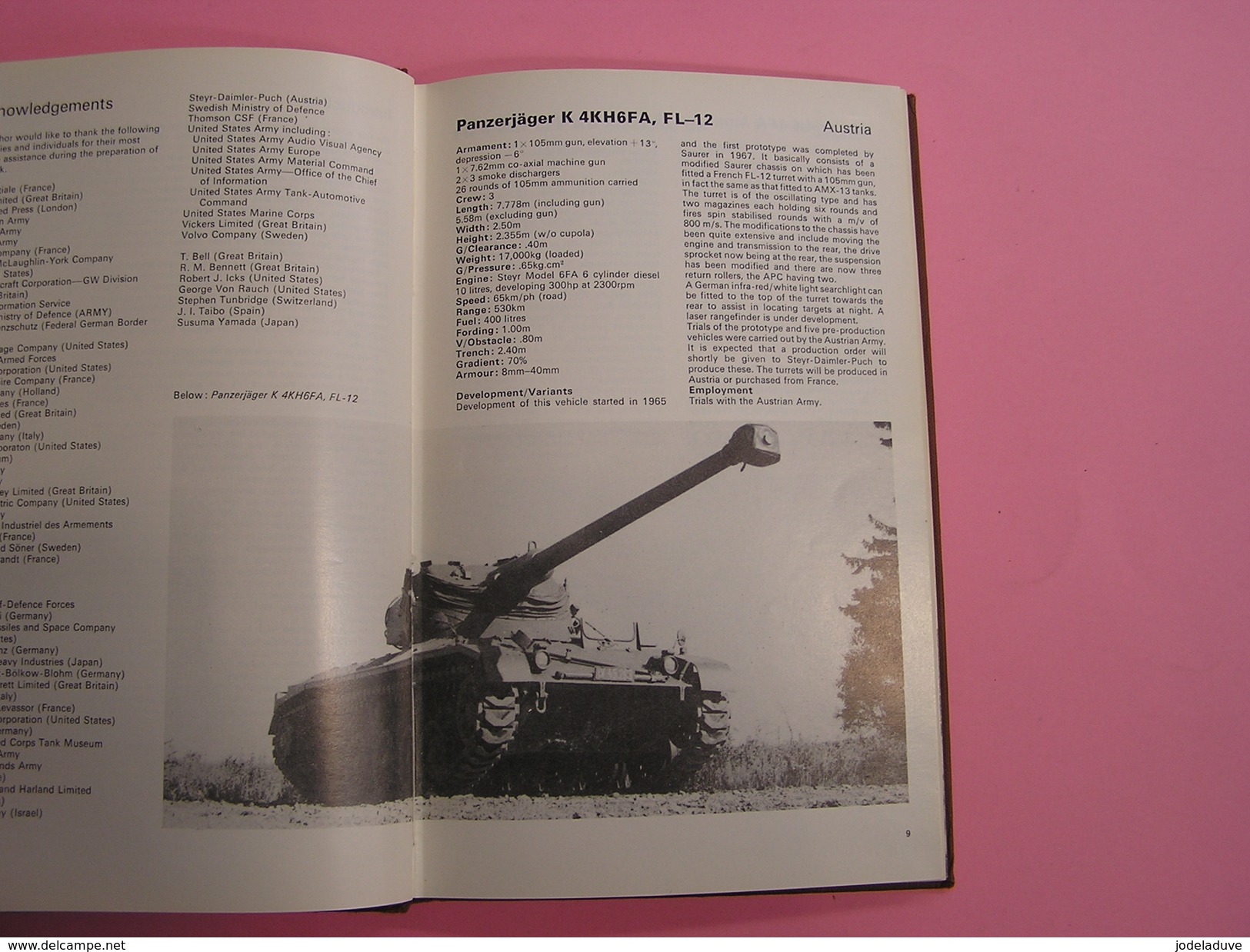 ARMOURED FIGHTING VEHICLES OF THE WORLD C.F. Foss Blindés Char Tank USA France Urss Israël Pays Bas Royaume Uni - Guerra 1939-45