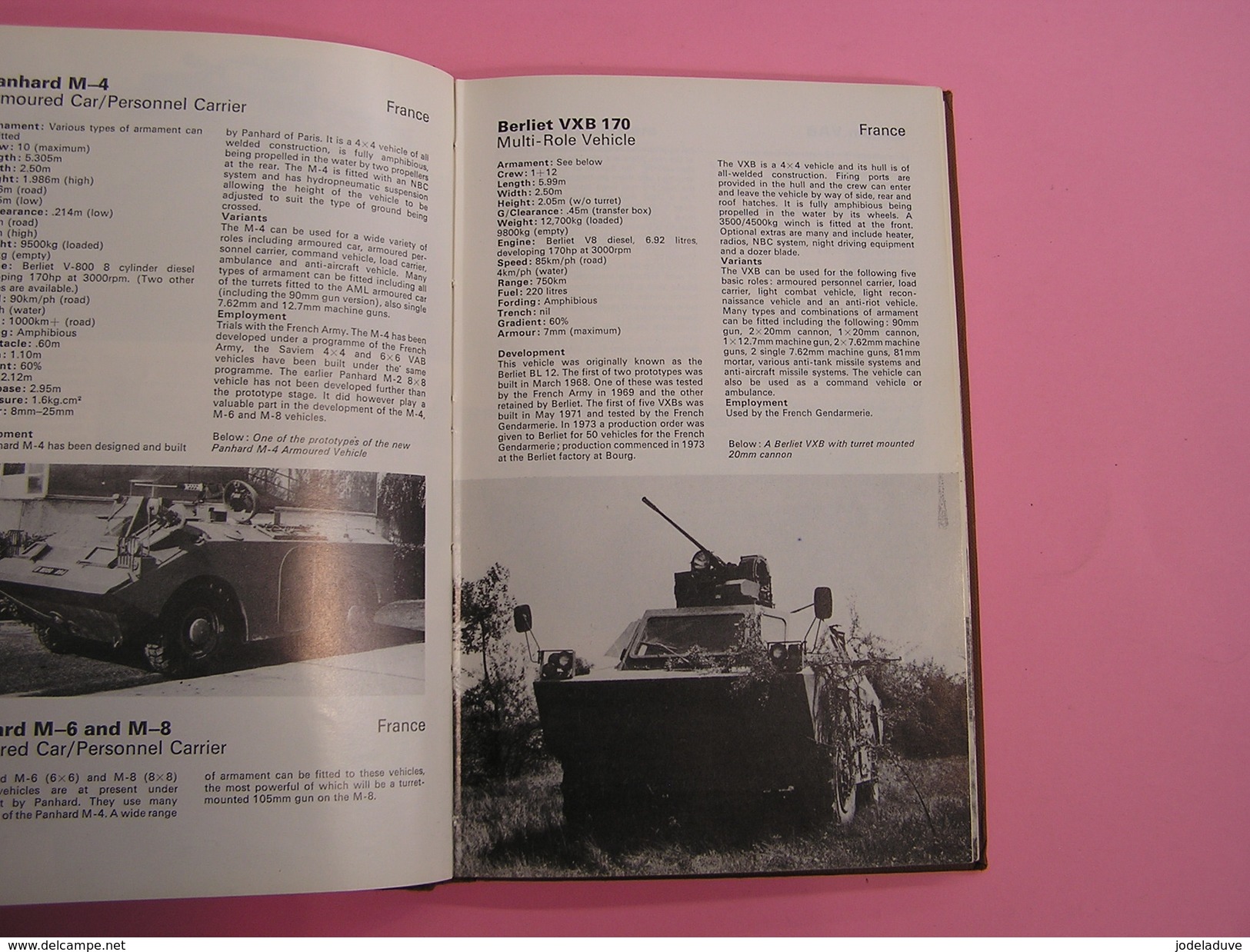 ARMOURED FIGHTING VEHICLES OF THE WORLD C.F. Foss Blindés Char Tank USA France Urss Israël Pays Bas Royaume Uni