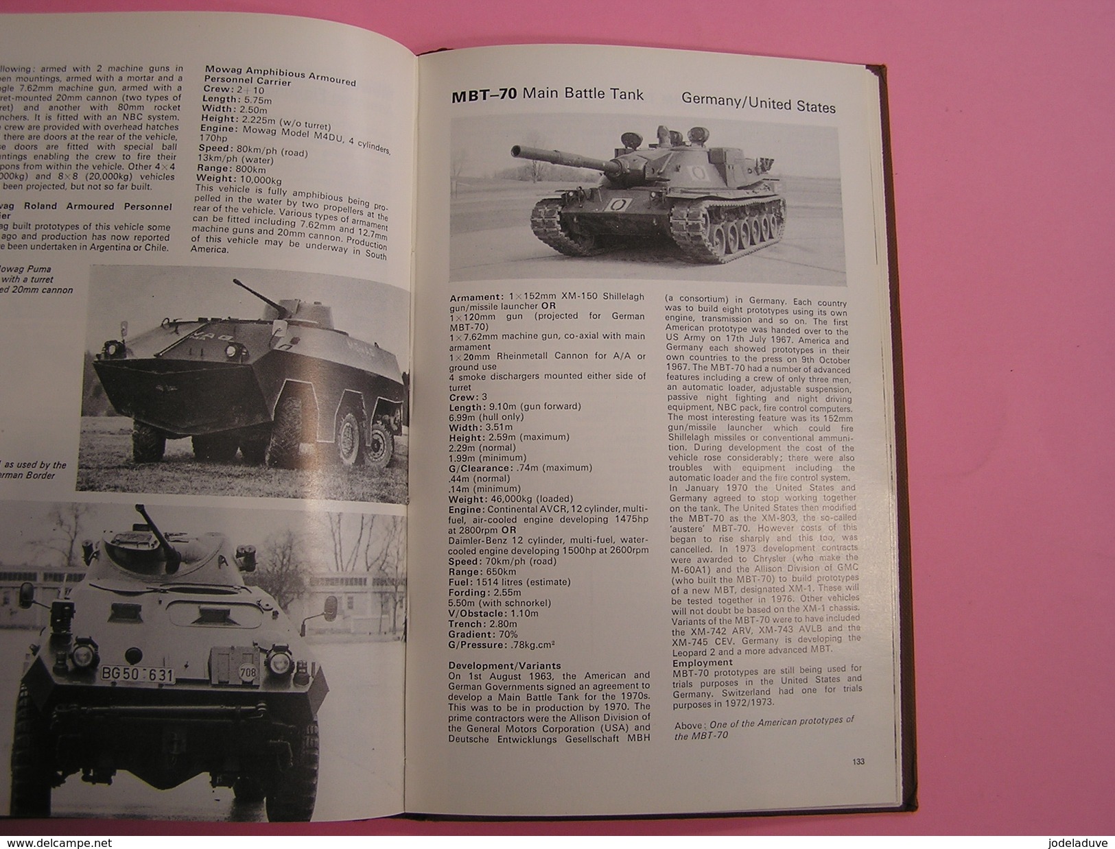 ARMOURED FIGHTING VEHICLES OF THE WORLD C.F. Foss Blindés Char Tank USA France Urss Israël Pays Bas Royaume Uni