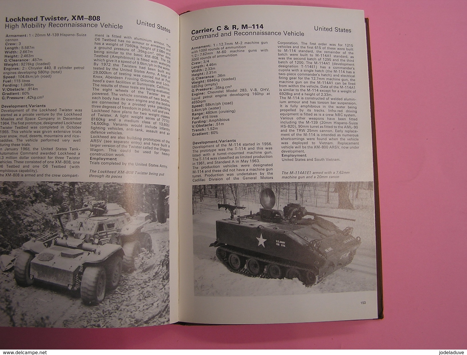 ARMOURED FIGHTING VEHICLES OF THE WORLD C.F. Foss Blindés Char Tank USA France Urss Israël Pays Bas Royaume Uni