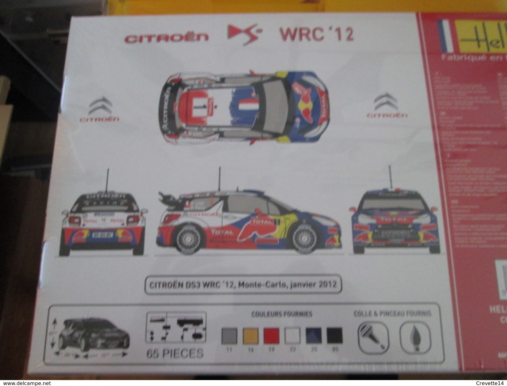 HELLER MAQUETTE PLASTIQUE A MONTER 1/24e CITRONEN DS WRC 2012 Complète Non Commencée , Avec Notice Pinceau Peinture - Voitures