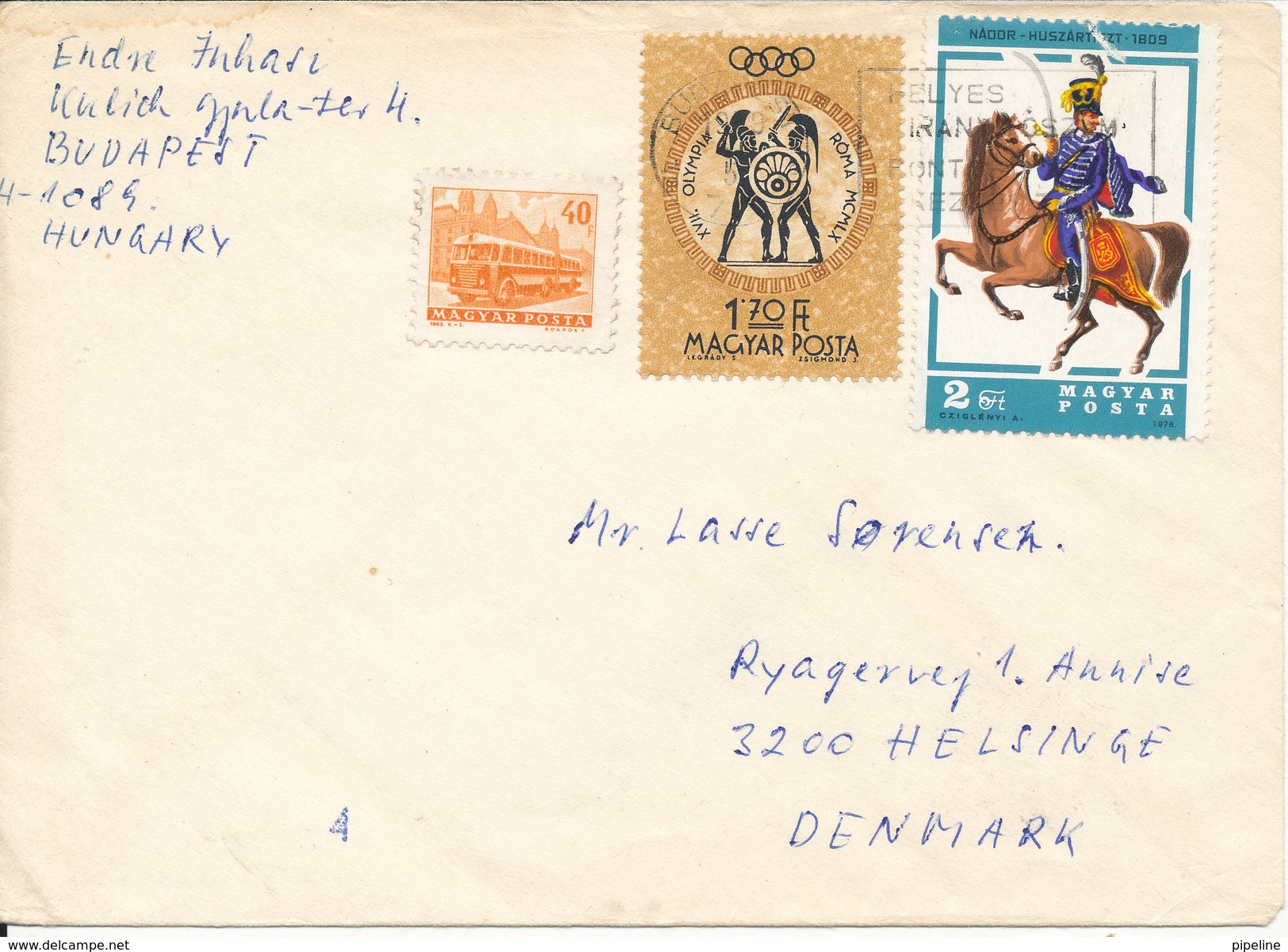 Hungary Cover Sent To Denmark Budapest 1979 - Covers & Documents