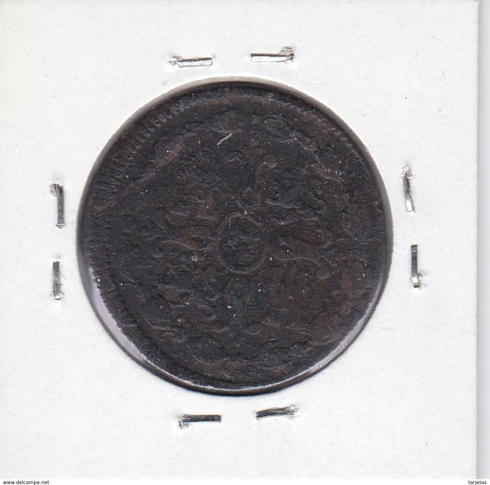 MONEDA DE ESPAÑA DE FERNANDO VII DEL AÑO 1820 DE 8 MARAVEDIS (COIN) JUBIA - Otros & Sin Clasificación