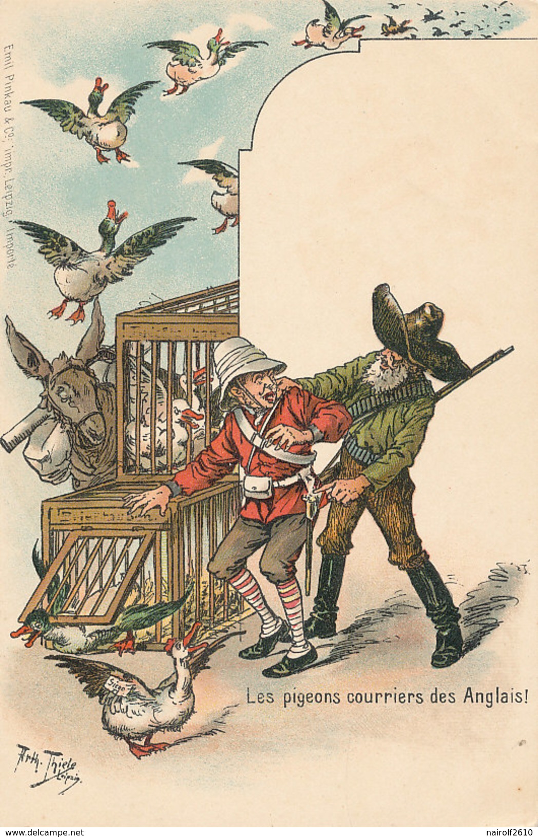 ILLUSTRATION -- THIELE / LES PIGEONS COURRIER DES ANGLAIS - Thiele, Arthur