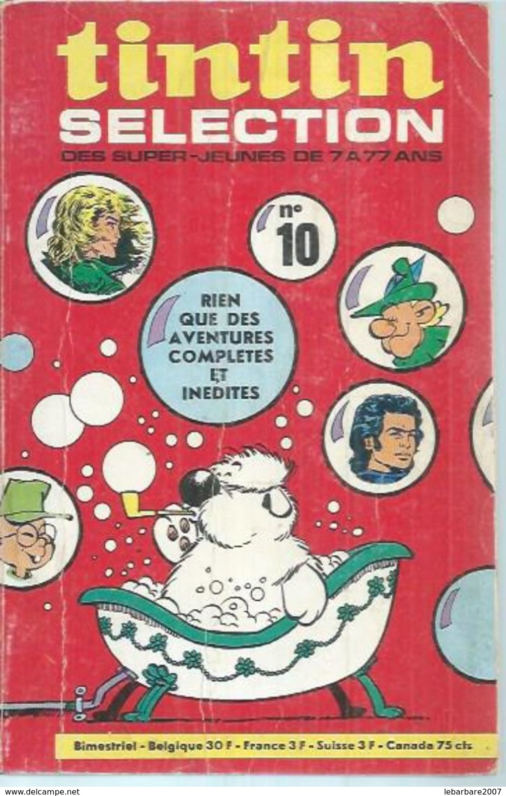 TINTIN SELECTION  N° 10   -  DARGAUD 1971 ( MAGELLAN / CAPITAN ) - Tintin