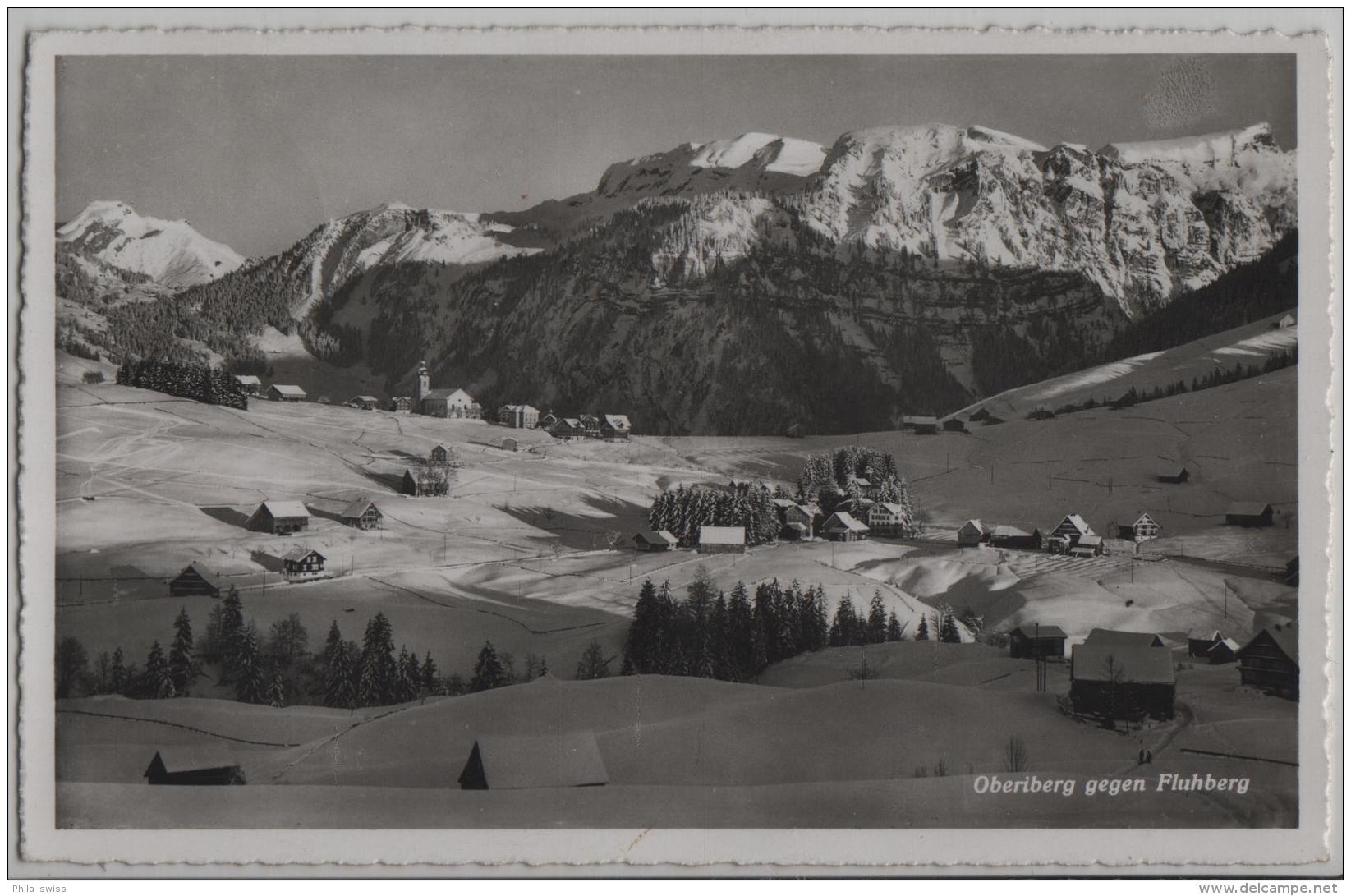 Oberiberg Gegen Fluhberg Im Winter En Hiver - Photo: J. Gaberell No. 18645 - Oberiberg