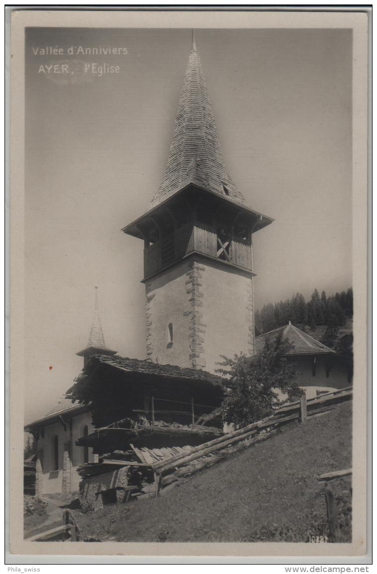 Vallee D'Anniviers - Ayer, L'Eglise - Photo: Perrochet  No. 10381 - Ayer