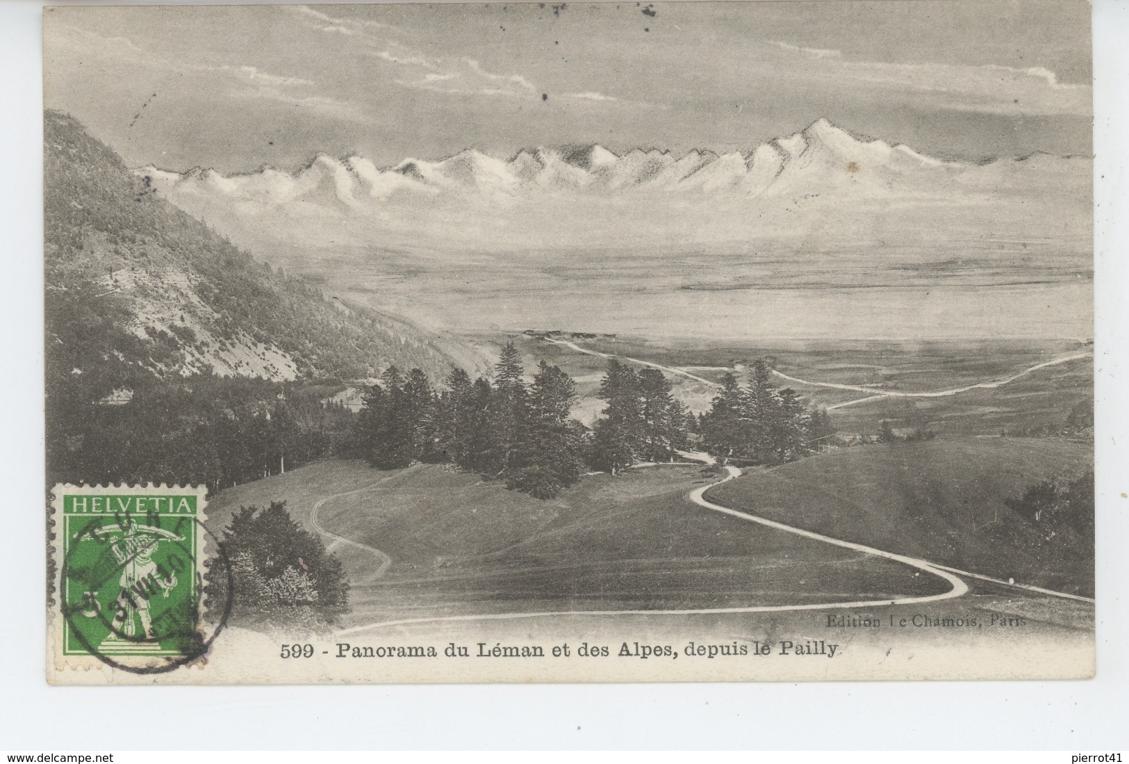 SUISSE - Panorama Du Léman Et Des Alpes , Depuis Le Pailly - Pailly